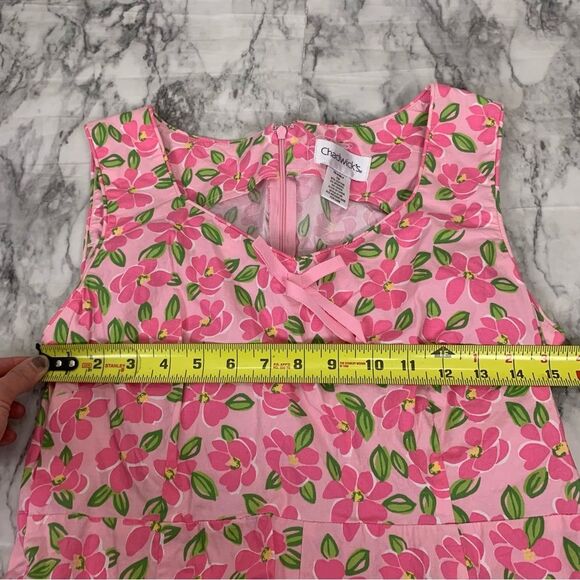 Vintage Chadwick’s Floral Flower Print Pink sleeveless Dress Y2K Boho Size 10 - Picture 7 of 8